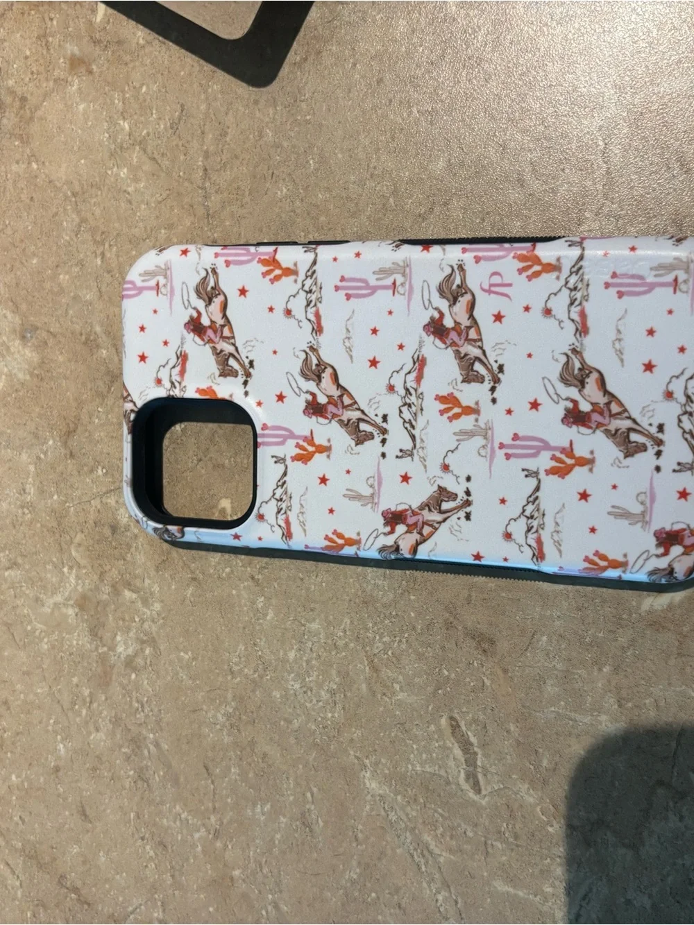 White Western Cowboy Print Phone Case – Cute Rodeo Pattern Cover
